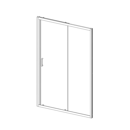 Душевая дверь Vincea Alpha VDS-3AL120MT, (120х190)  хром, стекло текстурное