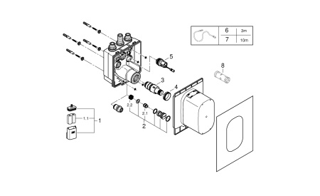 Встраеваемый механизм GROHE Eurosmart Cosmopolitan E 36458 000 (36458000)