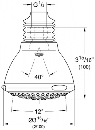 Верхний душ Grohe Relexa 27068 000 (27068000)