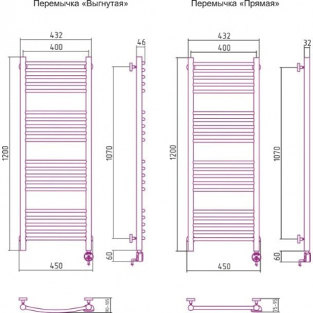 Полотенцесушитель электрический Сунержа Богема 00-0505-1240