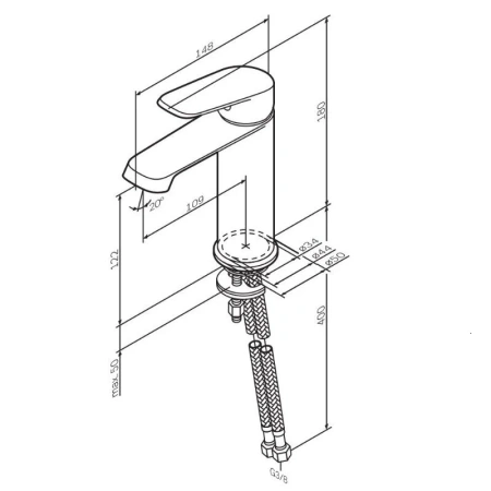 Смеситель для раковины Am.Pm Func F8F02133, белый