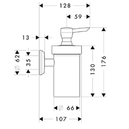 Дозатор для жидкого мыла Hansgrohe Logis Classic 41614000