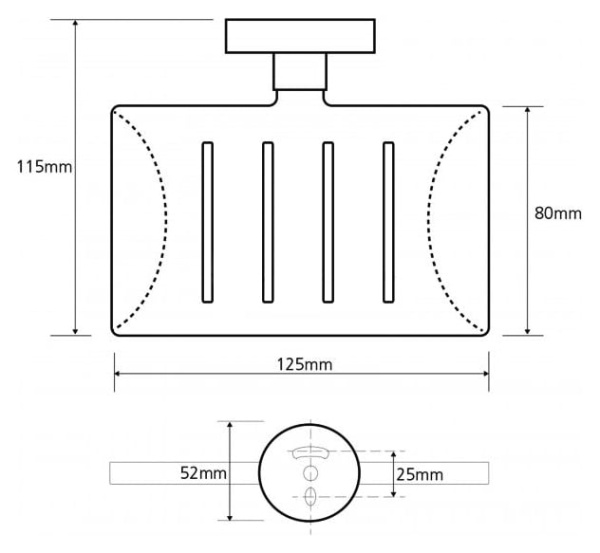 Прямоугольная мыльница Bemeta TREND-I 104108082h