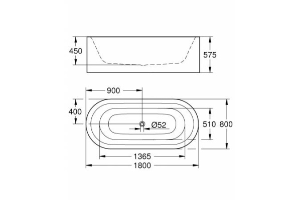 Ванна отдельностоящая Grohe Essence 39611000