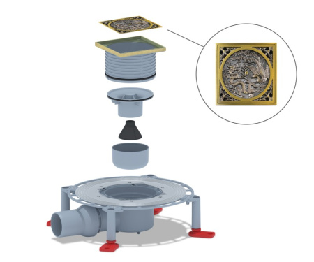 Душевой трап Bronze de Luxe 21986-5602