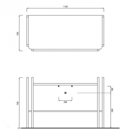Консоль для раковины Cielo OPERA OPST120C
