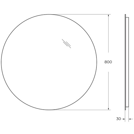Зеркало BelBagno 80 SPC-INT-800-LED с подсветкой