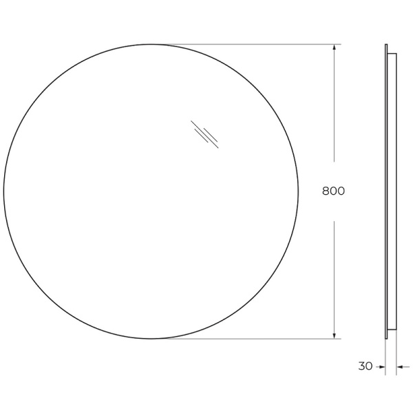 Зеркало BelBagno 80 SPC-INT-800-LED с подсветкой
