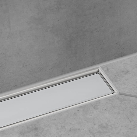 Решетка для дренажного канала Hansgrohe RainDrain Match 56042450, белое стекло