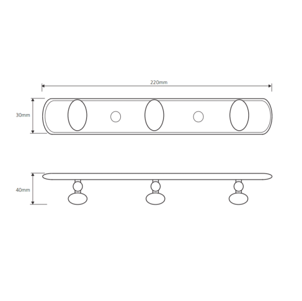 Планка с 3-мя крючками на стену Bemeta Hotel 106105181 хромированный