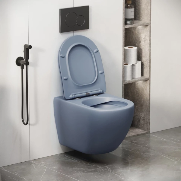 Унитаз подвесной безободковый Grossman Color GR-4411BSMS-21 с сиденьем микролифт