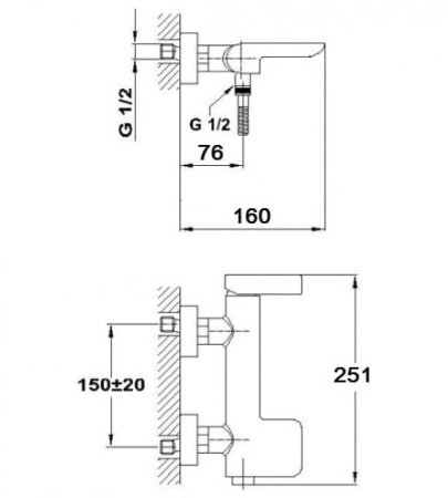 Смеситель для душа Teka Formentera 622310200 (62.231.02.00)