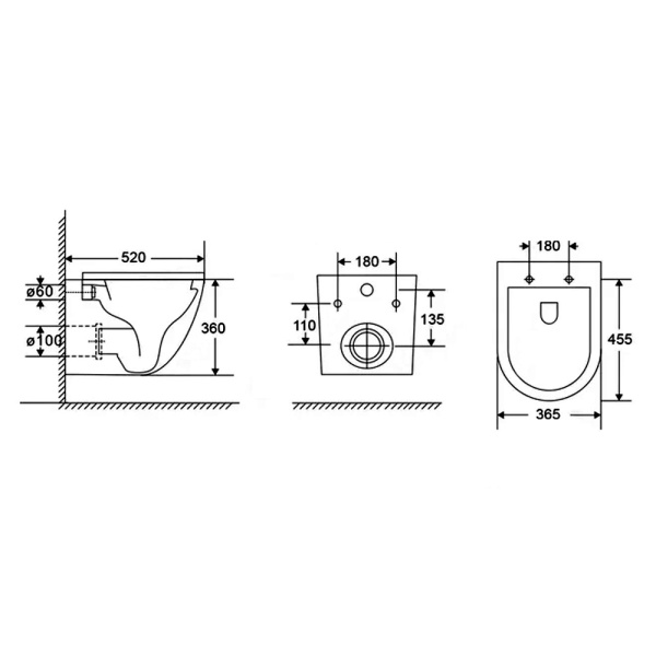 Унитаз подвесной безободковый AQUAme AQM2002L