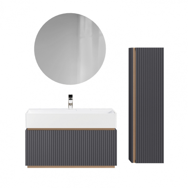 Тумба без раковины 90 см Jorno Filoro Fil.01.90/P/A/JR черный