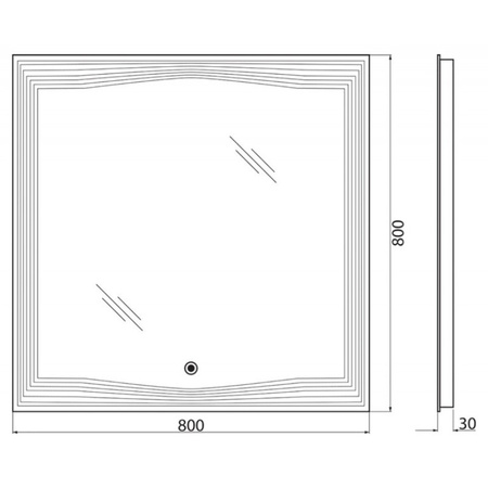 Зеркало BelBagno SPC-LNS-800-800-LED-TCH