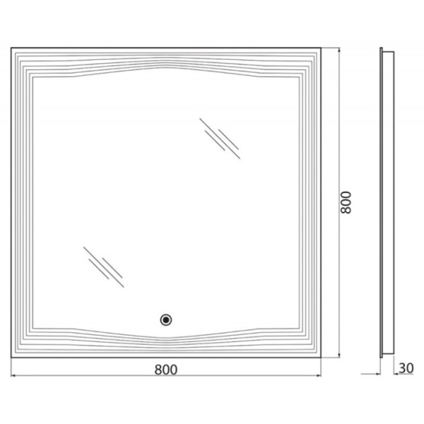 Зеркало BelBagno SPC-LNS-800-800-LED-TCH