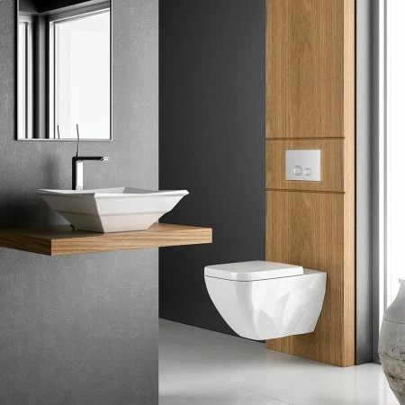 Раковина накладная (41х41) Bien Kristal KRLG04101FD0W3000