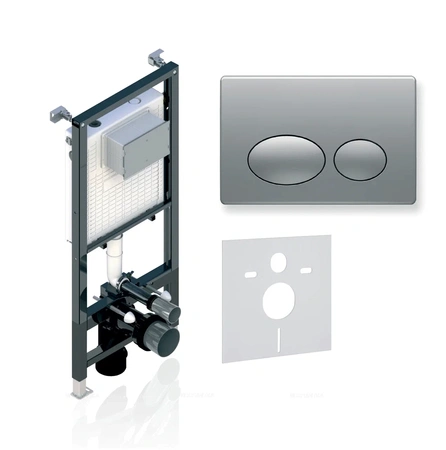 Инсталляция Koller Pool Alcora ST 1200+ ROUND Matt Chrome