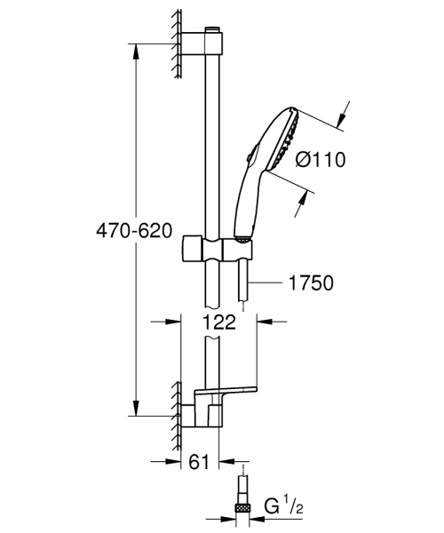 Душевой гарнитур Grohe Tempesta 27926 003 (27926003) Душевой гарнитур Grohe Tempesta 27926 003 (27926003)
