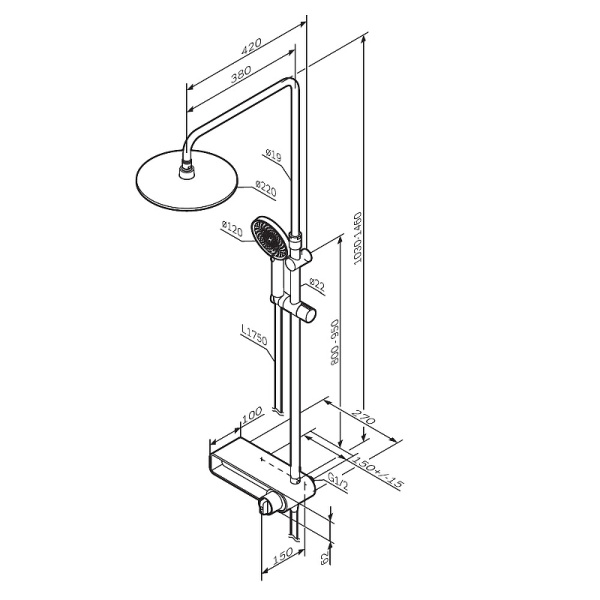 Душевая система AM.PM X-Joy F0785A600