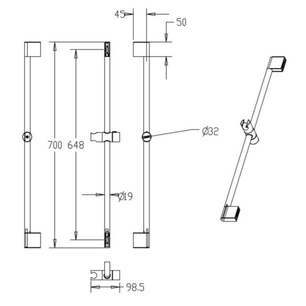 Душевая стойка Milardo (0807000M17)