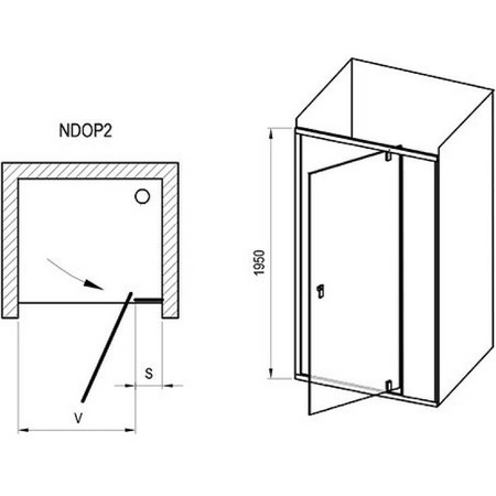 Душевая дверь Ravak Nexty NDOP1-100 03OA0101Z1