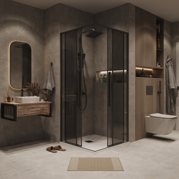 Душевая дверь (100х195) Grossman Galaxy 1/2.K33.01.10.21.10, раздвижная