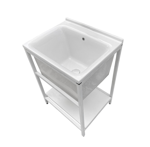 Хозяйственная раковина (75х50) Kerasan Aquadom 029301*0 без отверстия, белый