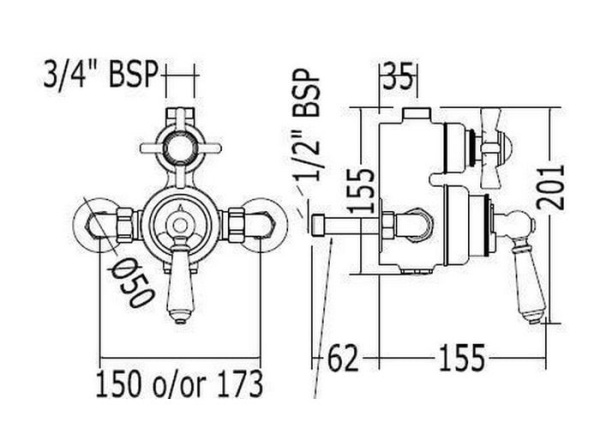 Смеситель для душа Devon&Devon MARM74