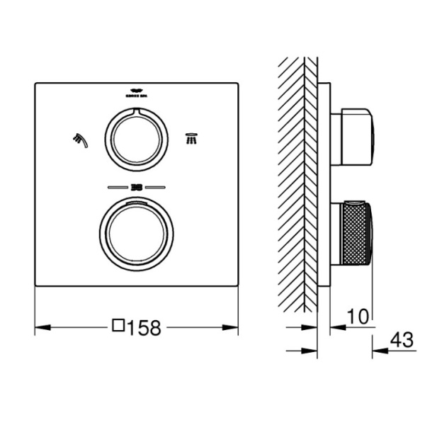 Термостат для ванны Grohe Allure 29181GN2