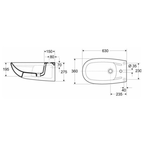 Биде напольное Ifo Cera D40160