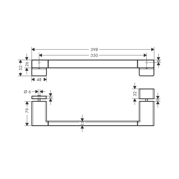 Ручка для двери душевой Hansgrohe AddStoris 41759700 белый матовый