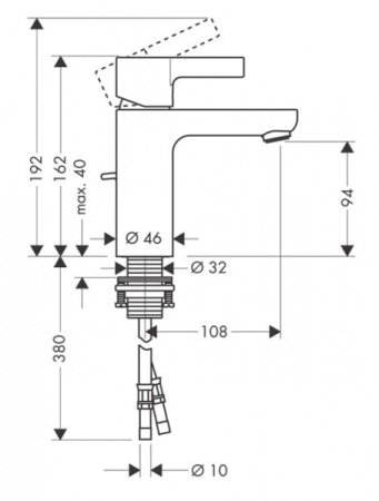 Смеситель для раковины Hansgrohe Metris S 31060000