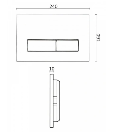Клавиша смыва Agger APB0200, механическая, хром