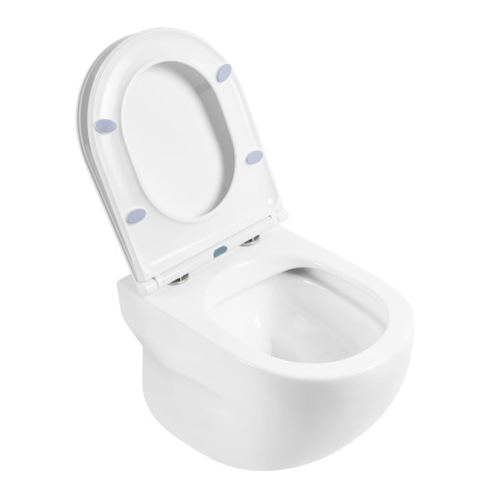 Унитаз подвесной безободковый BelBagno ONDA BB066CHR/BB870SC с сиденьем микролифт