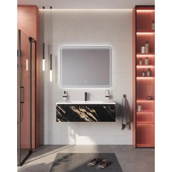 Тумба под раковину Cezares SLIDER-1000-1C-SO-NF-P черный фьюжн