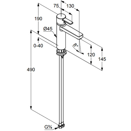 Смеситель для раковины Kludi Zenta 382650575