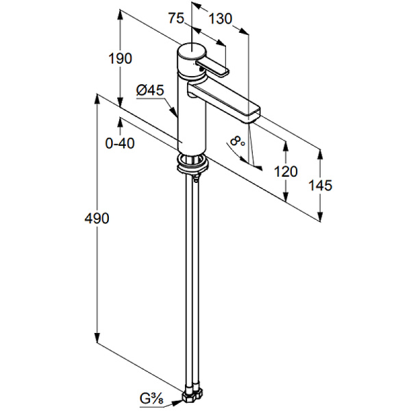 Смеситель для раковины Kludi Zenta 382650575