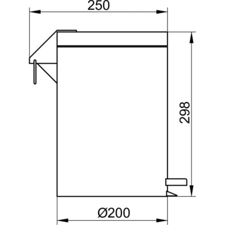 Ведро для мусора 5 литров Keuco Solo 04988 010000 (04988010000) хром