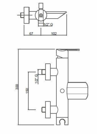 Смеситель для ванны Cezares Garda GARDA-VM-01-Cr