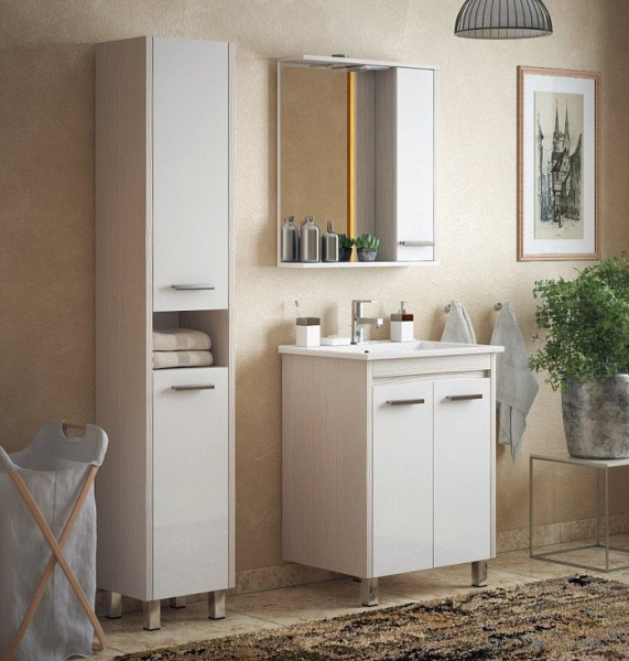 Зеркальный шкаф (65х74) Corozo Лорена 65 SD-00000295