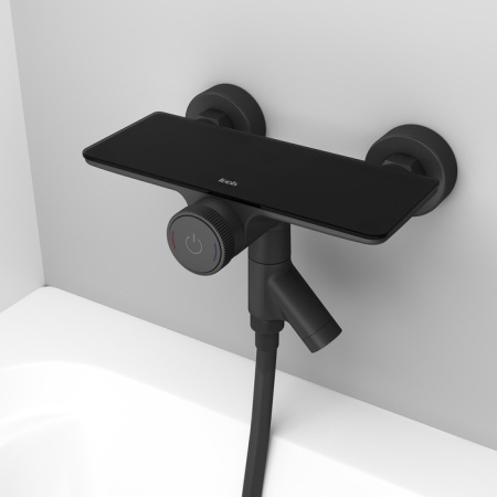 Смеситель для ванны IDDIS Shelfy с управлением Push Control, черный матовый (SHEBLBTi02WA)