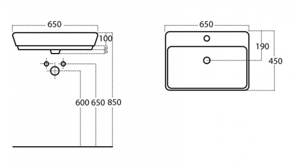 Раковина накладная BelBagno BB3065KL