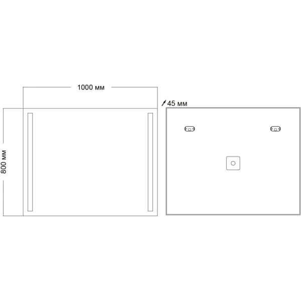 Зеркало (100х80) Grossman Norma 1010080 LED с механическим выключателем