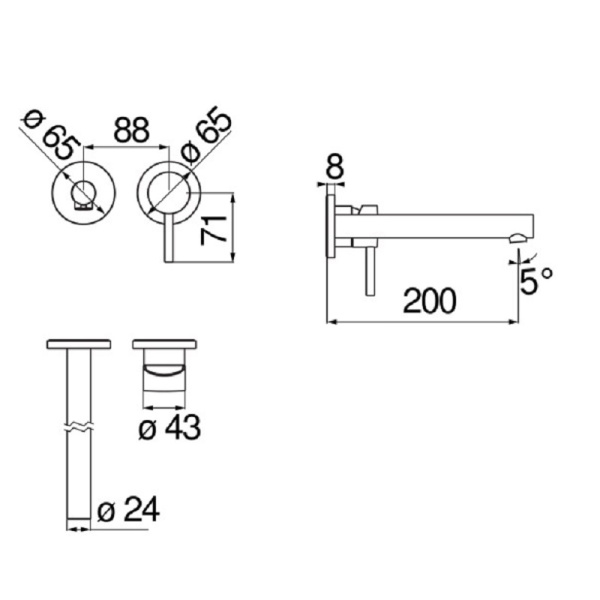 Смеситель для раковины Nobili Live LV00499/1CR Смеситель для раковины Nobili Live LV00499/1CR