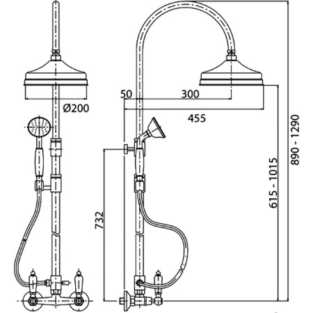 Душевая система Cezares FIRST FIRST-CD-02-M