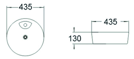 Раковина накладная (43х43) SantiLine SL-1066