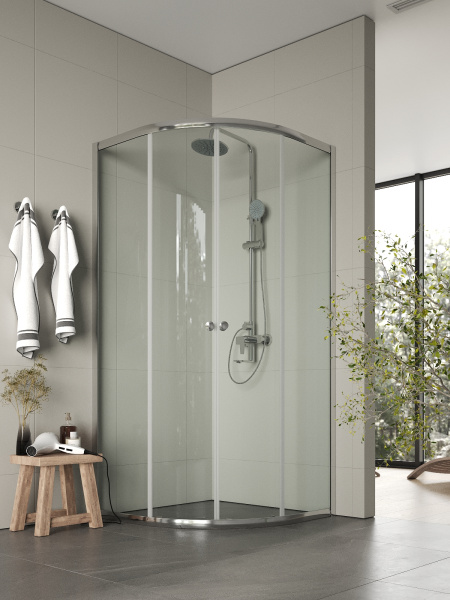 Душевой уголок без поддона (88х88) Agger A01-090TCR/G хром