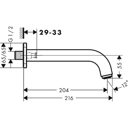 Излив для ванны Hansgrohe Vernis Shape 71460670