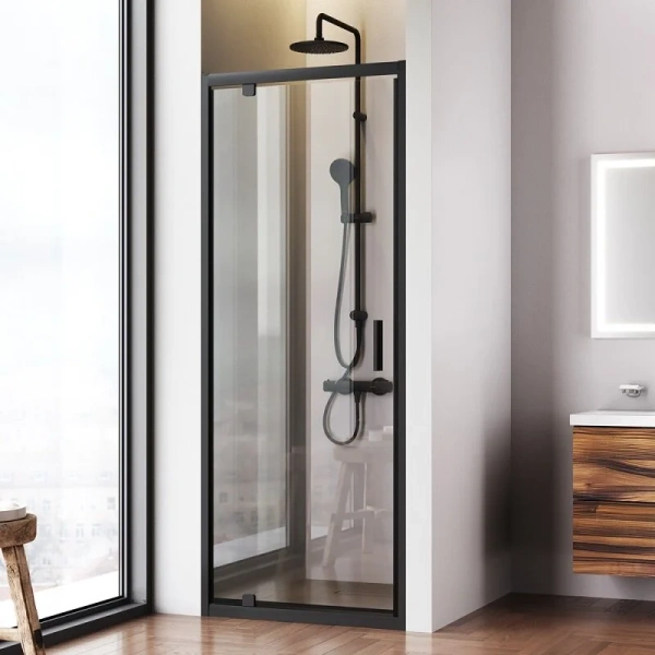 Душевая дверь в нишу 80 см Am.Pm Gem W90G-80-1P-BT черный матовый